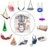 Stainless Steel Hanger with Smooth Swing Bearings - Heavy Duty 180°+360° Swivel Hook, 1500 lb Capacity for Hammock Chair