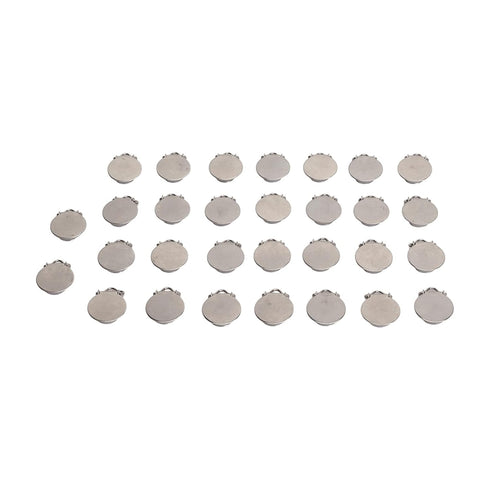 Round Pacifier Clips,30pcs Metal Round Pacifier Clips for Toddler Rust Prevention Electroplated