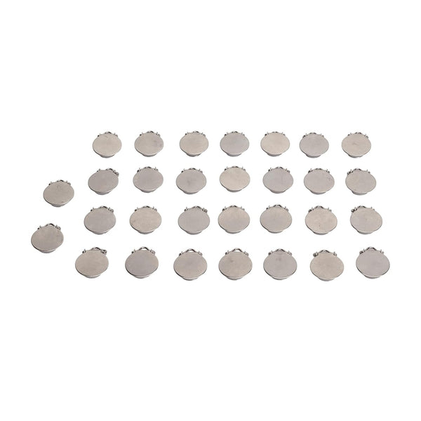 Round Pacifier Clips,30pcs Metal Round Pacifier Clips for Toddler Rust Prevention Electroplated