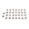 Round Pacifier Clips,30pcs Metal Round Pacifier Clips for Toddler Rust Prevention Electroplated