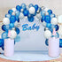 16ft Blue White and Silver Balloon Garland Arch Kit - 117 Balloons for Birthdays, Weddings, Baby Showers