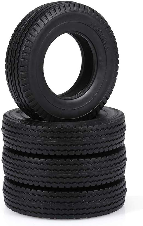 GoolRC 4pcs Trailer Car Rubber Tires for 1/14 Tamiya Tractor Truck RC Climber Trailer