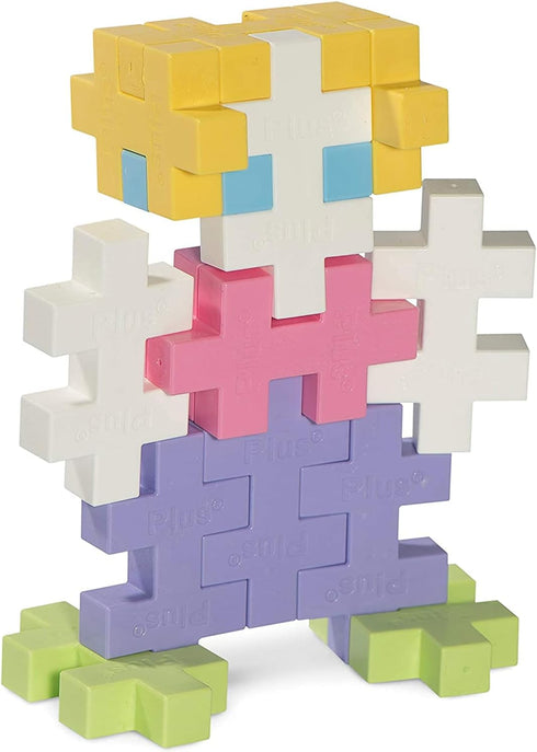 PLUS PLUS Big Open Play Set, 100 Piece Pastel Color Mix, Construction Building Toy for Toddlers