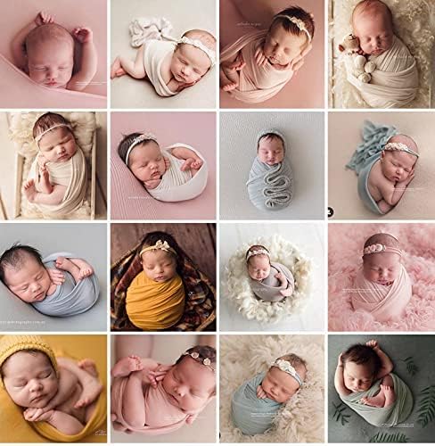 Coberllus Newborn Baby Ripple Swaddle Blanket for Boys and Girls Photo Sessions