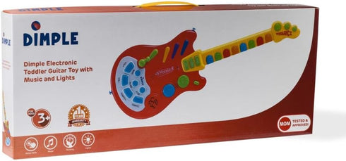 Dimple Kids Handheld Musical Electronic Toy Guitar for Children Plays Music, Rock, Drum & Electric Sounds Best Toy