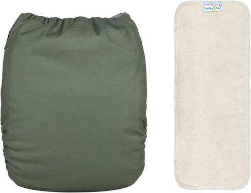 8-35lbs, babygoal Reusable Cloth Diaper with Insert for Baby Boys and Girls Adjustable and Washable Nappy