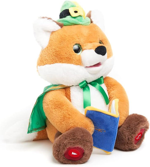 Cuddle Barn Sir Frederick The Storyteller Fox Plush Toy, Animated Storytelling with 5 Fairy Tales