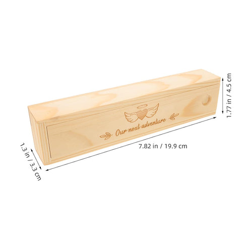 Mikinona Pregnancy Box Keepsake: Pregnancy Test Box for Surprise Dad - Wood Baby Reveal Test Keepsake Souvenir Holder