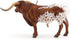 Gemini&Genius Longhorn Cow Toy Action Figure, Farm Animal Toys, Hand Painted, 6 Inches Length, Realistic and Durable Farm Toys for Children Boys and Girls Gift