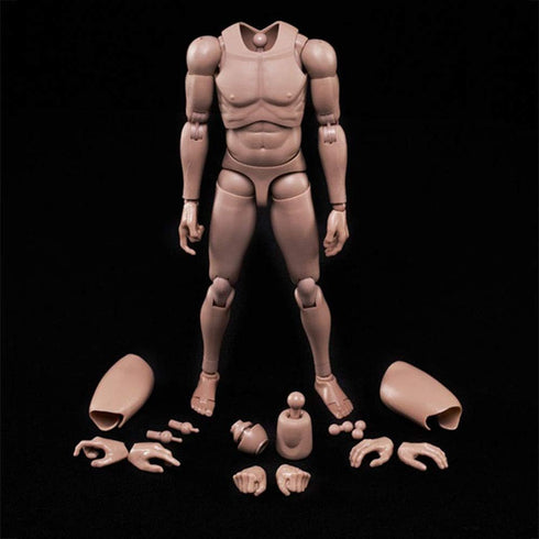 1:6 Scale Muscle Male Action Figure - 12 Inch Flexible Europe Skin Body Doll Miniature Figure Without Head Sculpt
