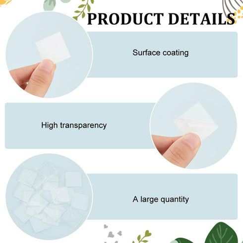 FINGERINSPIRE 50 Pcs Clear Miniature Bases, 25x25mm Square Acrylic Display Bases, 2mm Thick for Wargaming