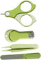 Nail Clipper Set with Nail Filer and Trimmer for Infants, Portable Green