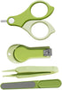 Nail Clipper Set with Nail Filer and Trimmer for Infants, Portable Green