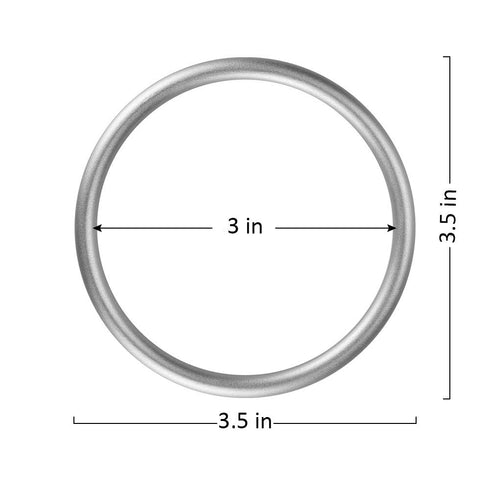 Accmor 2 3 4 Baby Ring Sling Rings Pairs, in Diameter Aluminum Sling Ring Pcs for Infant Wrap Carrier (Silver)