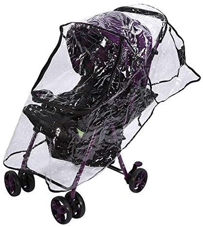 Fdit Clear Baby Stroller Rain Cover, Universal Waterproof PVC Ventilation Windproof Dust Weather Umbrella Pram Cover