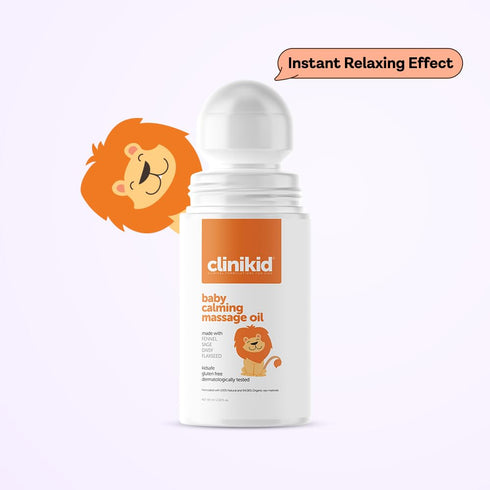 Clinikid 2.02 Oz (2) Calming Baby Massage Oil, Soothing and Calming Baby Lotion, Helps Relaxation for Newborn, Fl