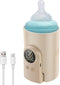 DNAMYJME Portable Bottle Warmer for Travel, Rapid Warming with Battery-Powered 6 Temperature Display,