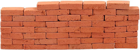 200 Pcs Miniature Bricks, 1/16 Mini Red Brick Stone, Premium Clay Bricks for Dollhouse Decoration and Handmade Craft