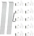 URIMPAVIDO 10PCS 1.2 x 200mm Pushrod with 10PCS 1.3mm Adjustable Pushrod Connector Linkage
