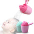 Rinse Shampoo Rinser Baby Rinse Cup, Protecting Infant Eyes, Baby Bath Rinser Wash Hair Cup (Bear-Pink)