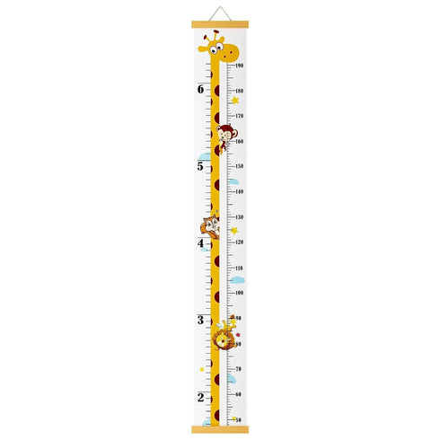 Baby Height Growth Chart, Canvas for Kids, Wood Growth Chart for Nursery Decor, Hangable and Waterproof
