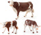Realistic Farm Cow Model Figure Toy Set, Cow Figurines Collection Playset with Farm Keepers for Educational Learning