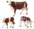 Realistic Farm Cow Model Figure Toy Set, Cow Figurines Collection Playset with Farm Keepers for Educational Learning