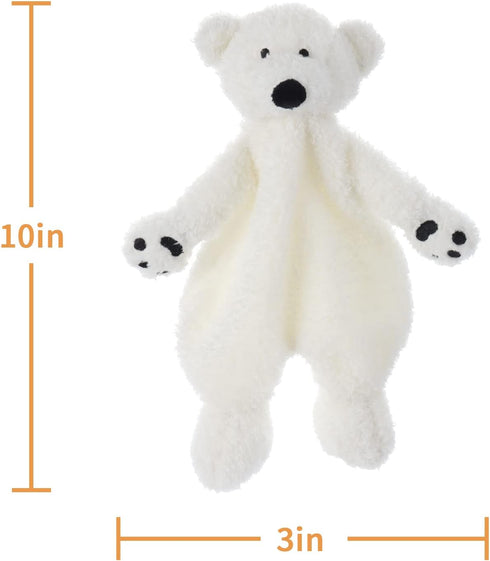 Apricot Lamb Arctic Stuffed Animals Security Blanket White Polar Bear Infant Nursery Character Blanket Luxury Snuggler Plush 10 Inches by Apricot Lamb