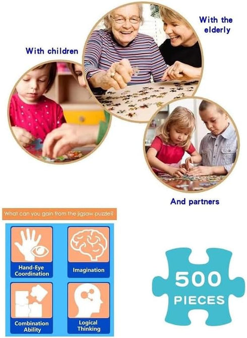 Jigsaw Puzzle for Adults - Best Golf Clubs 500 Piece Educational Fun Family Game