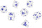 Icewind Dale D&D RPG Heavy Metal Poly White and Blue Dice Set