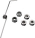 1 Set Aluminum Landing Gear Wheel Kit DIY Parts for RC Plane Jet, Cessna 182 Replacement