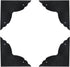 4 2.8"x2.8"x1.2"(LxWxH), 2.8" Mcredy Pcs Table Corner Protectors Black Metal Corner Guards & Edge Protectors with Nails