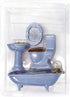 BESTLEE Set 4PCS-1:12 Dollhouse Furniture Miniature Bathroom Purple Bathroom Accessories Scale (Violet)