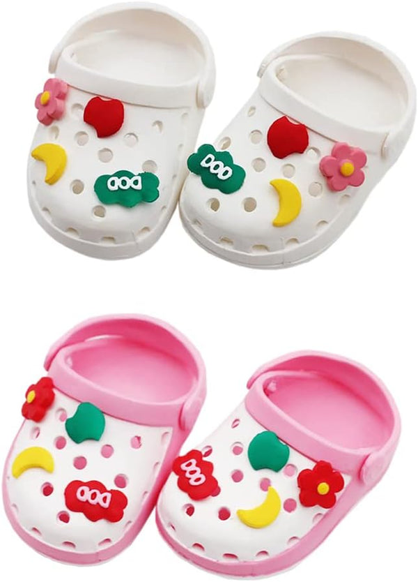 niannyyhouse 20cm Plush Doll Hole Shoes Length 5.5cm, 8in Doll Slippers Beach Shoes Dress Up (a-1)