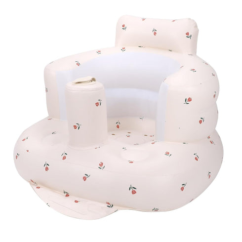 3 Summer AirSwim Inflatable Baby Chair, Inflatable Baby Seat for Babies Months and Up, Blow Up Chair with Built in Air