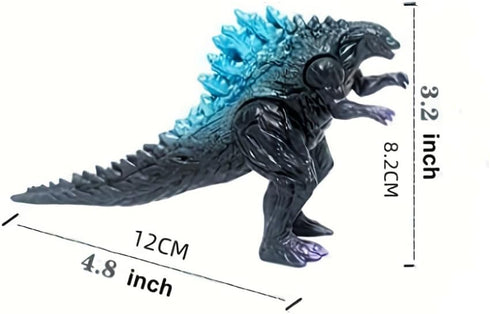 HANBO The King of Monster Movable Joint Action Figures, Mini Dinosaur Playsets, Pack of 8 Gold Cake Toppers