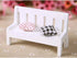 SEWACC Mini Dollhouse Garden Bench Miniature Doll Bench Couch with Cushions for DIY Craft Home Decor