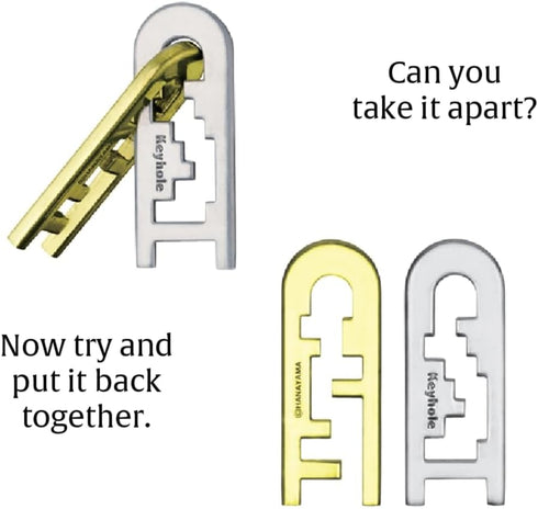 BePuzzled Keyhole Hanayama Metal Brainteaser Puzzle, Mensa Rated Level 4, Ages 12 and Up