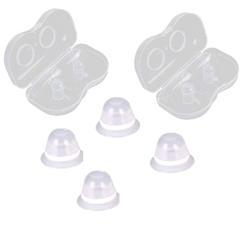 2Pair Nipplesuckers Nipple Corrector for Flat Inverted Nipples, Silicone with Clear Case
