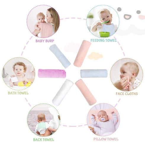 12 16 Inch 8 Pack Orighty Burp Cloths for Baby - Super Soft & Highly Absorbent Coral Fleece, x Gentle & Large Burp