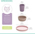melii Non-Suction Silicone Plate, Bowl and Cup Set for Toddlers, Kids and Children (Purple, Grey, Pink) by melii