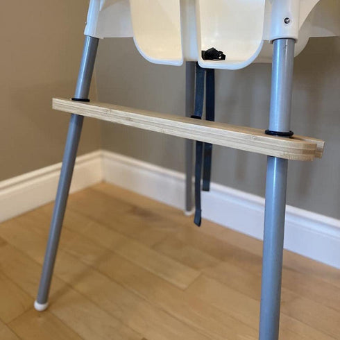 High Chair Footrest, Adjustable Height Natural Bamboo Pedal, Suitable for IKEA Antilop High Chair Footstool