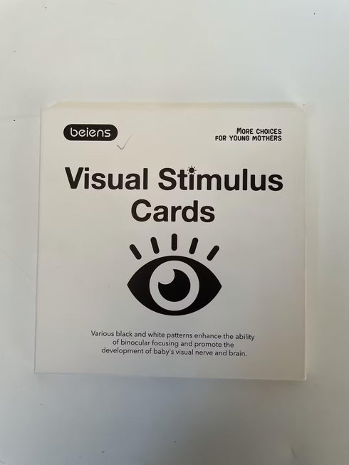 beiens High Contrast Baby Flashcards, Black White Color Visual Stimulation Learning Activity Cards for Newborns (0-3