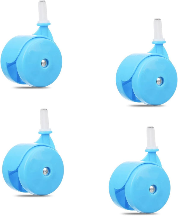 Baby Walker Replacement Wheels, Set of 4 Plastic Wheels Casters, Universal Wheels for Baby Walker Accessories