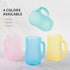 WEYOVGO Baby Bath Rinse Cup - Silicone Shampoo & Body Washing Rinser Cup with Easy Grip Handle - Yellow