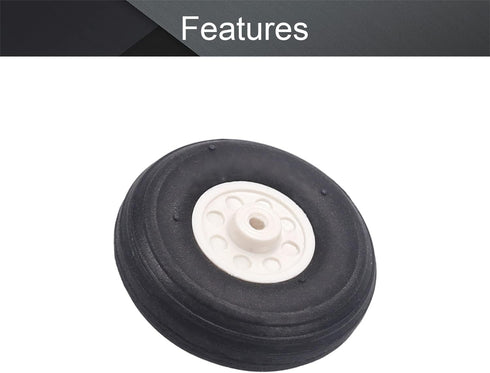 Fielect 1.5 inch Super Light Sponge Tire and Wheel Sets for RC Model Airplane and Car, PU Sponge Tire