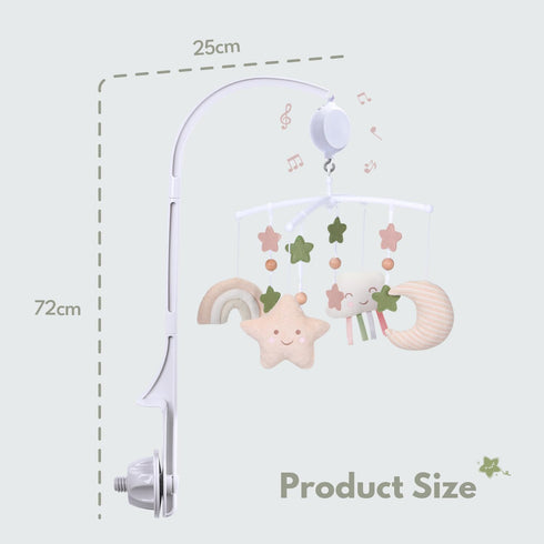 35 Pack Crib Mobile Lullaby Music, Cotton Baby Mobiles for Cribs & N Play, Easy to Install, Stuffed Animals Hanging