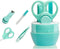 4-in-1 Baby Grooming Kit, Premium Stainless Steel Baby Manicure Set with Clippers, Scissor, File & Tweezer (Green)