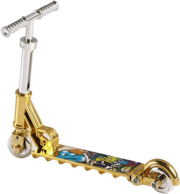 Golden Mini Finger Scooter, Two Wheel Scooter, Children's Educational Toys Fingerboard Skateboard Simulation Toy