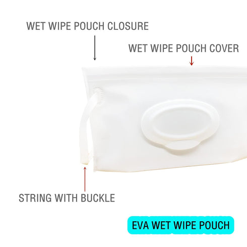 (4 Pack, Portable Refillable Wet Wipe Pouch, Reusable Travel Wipes Holder & Case, Lightweight Flushable Diaper Wipes